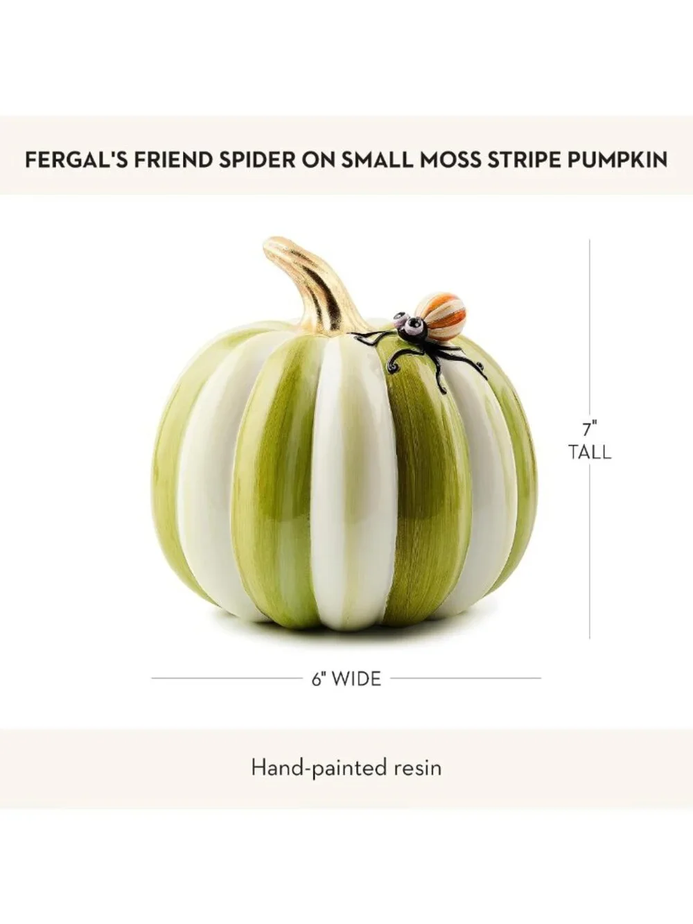 Small Resin Pumpkin with Spider Accent - Fall Decor, Halloween Home Accent